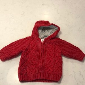 GAP Zip Up Cable Knit Sweater